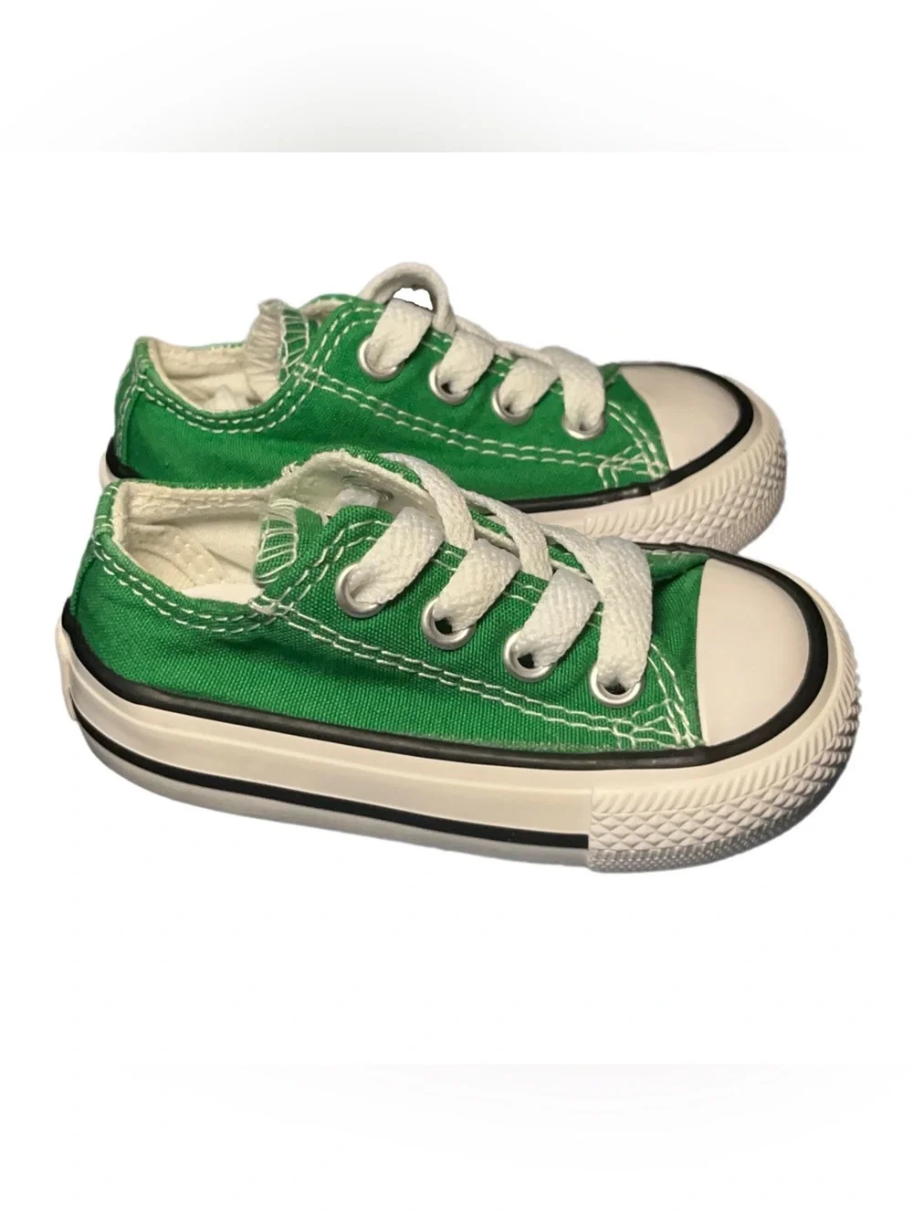 Converse All Star Green Canvas Low Top Sneakers Kids Size 3
